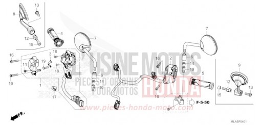 HANDLE SWITCH/MIRROR (CMX1100D/D2/D3) CMX1100D2S de 2025